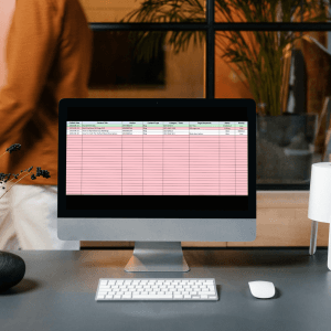 Mock up clog content calendar template