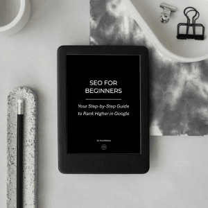 Mockup e-book seo for beginners