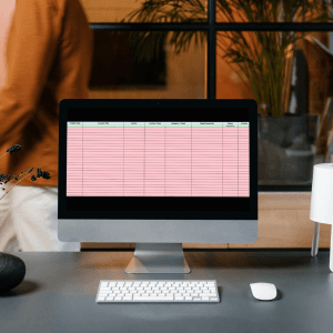 Mockup blog content calendar template